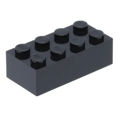 Image de 100 x briques LEGO 2 x 4, noires