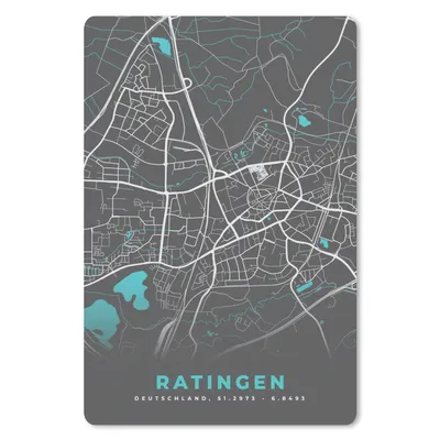Produktbild von MuchoWow® Mauspad Mousepad Blau - Deutschland - Karte - Stadtplan - Ratingen 40x60 cm - Mousepads - Maus Mat - Pad - Mausunterlage - Schreibtisch Accesoire