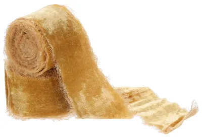 Flügelloses Goldveloursband 3,8 cm x 2,7 m für Geschenke & Deko