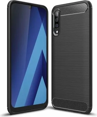 Produktbild von Carbon Shield TPU Hülle für Samsung Galaxy A01/M01 - Schwarz KP19349