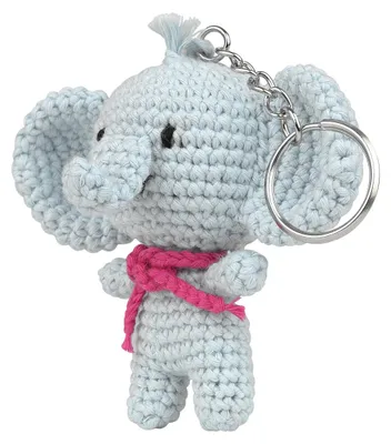 Productafbeelding van Amigurumi haakset "Eli de Olifant", sleutelhanger, 16 cm