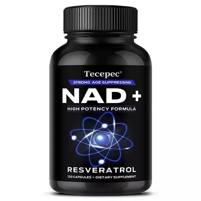 Image de NAD+ Complex avec resvératrol (120 gélules) Complément alimentaire, cœur, circulation, énergie, muscles, audition, anti-âge, peau , santé cellulaire