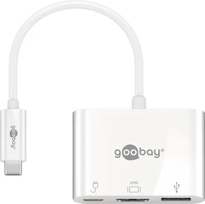 Immagine prodotto di Goobay 62104 replicatore di porte e docking station per laptop USB tipo-C Bianco