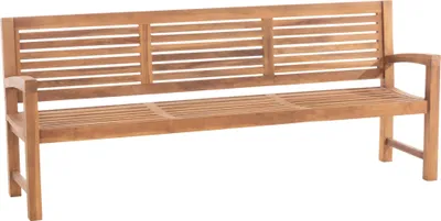 Produktbild von Gartenbank Teakbank DAGAD - Holz Teak 220x59x92 cm | Holzbank 220 Cm Gartenbank Sitzbank Mit Lehne Wetterfest Bank Garten Terrasse