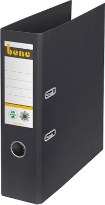 Produktbild von bene No.1 Ordner schwarz Karton 8,0 cm DIN A4