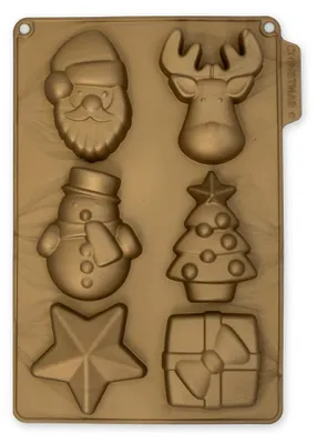Kuchenform Weihnachten, 100 % Silikon, antihaft, BPA-frei, 27x19 cm