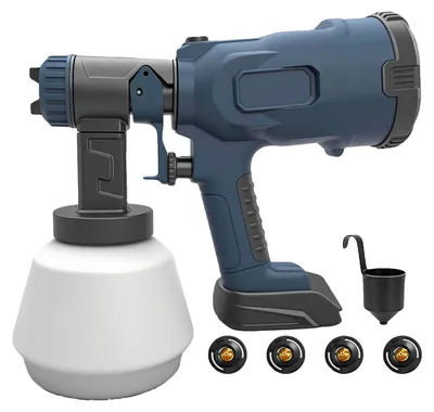 Immagine prodotto di Spruzzatore a batteria, serbatoio da 1000 ml, tecnologia HVLP, modelli di spruzzo regolabili, design leggero, adatto per progetti fai da te
