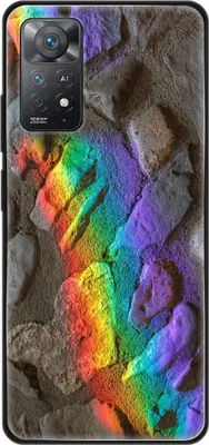 Produktbild von König Design Hülle kompatibel mit Xiaomi Redmi Note 11E Pro Kunststoff Soft Handyhülle - Handy Case Regenbogen Steine