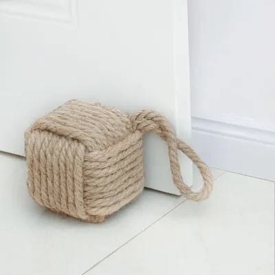 Produktbild von Dekorative Jute Touwknoop Deurstoppers - Handgemacht - Quadratisch - 2kg