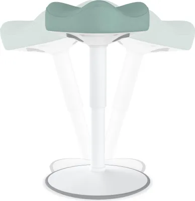 Produktbild von JOIEYOU Ergonomická kancelářská stolička 47-65 cm Výškově nastavitelná stolička Dynamická pracovní stolička s pěnovým sedákem a protiskluzovou podložkou TPE Trojúhelníková kyvná stolička pro domácnost, obchod a kancelář (zelená)