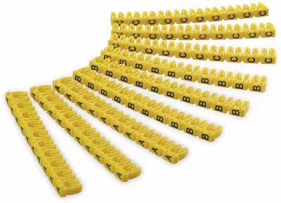 Obrázek produktu pro Goobay 72516, Žlutá, PVC, 90 kusů, Černá, 2,8 - 4,6 mm