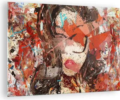 Produktbild von Bilder auf glas - Abstraktion modern - 70x50cm - Glasbilder - Wandbilder - Kunstdruck - zum Aufhängen bereit - Wanddekoration aus Glas - Glas Bilder - Wandbild auf Glas - Einteilig - GAA70x50-3464