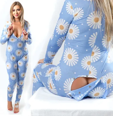 Produktbild von Damen-Pyjamas Valentinstagsgeschenk Für Ein Mädchen Mit Reissverschluss, Daisy Xl