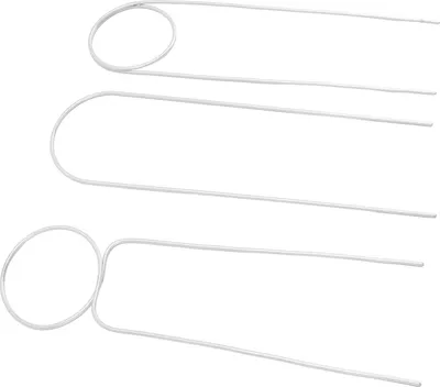 Zdjęcie produktu dla Zestaw 3 sztuk kratki do roślin, 40 cm, z kutego żelaza, metalowa podpórka do roślin doniczkowych i kwiatów doniczkowych, biała