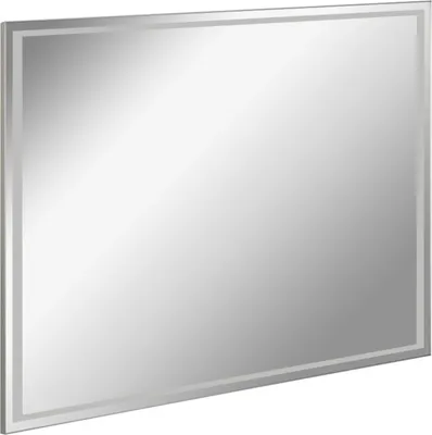 Produktbild von FACKELMANN LED Spiegel FRAMELIGHT 100 / Wandspiegel mit umlaufender LED / Maße (B x H x T): ca. 100 x 70 x 3 cm / Lichtfarbe: Kaltweiß / Leistung: 16,4 Watt / austauschbare