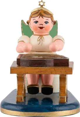 Produktbild von Engel mit Zither (6,5cm) von Hubrig Volkskunst