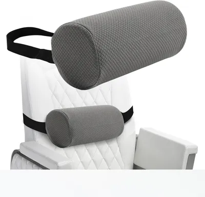Produktbild von Ergonomisches Lendenkissen mit Bezug und Gurt – Rückenstütze für Auto/Sofa – Schmerzlinderung – Stützwürfel