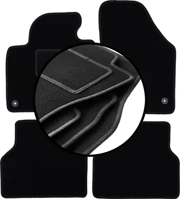 Image de Jeu complet de tapis en velours pour : Volkswagen Tiguan I Monospace (2007-2015)