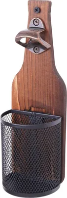 Produktbild von Flaschenöffner Wand, Holz Bieröffner, Flaschenöffner mit Auffangbehälter, Geschenke für Männer