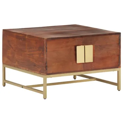 Produktbild von vidaXL Couchtisch Honigbraun 67x67x45 cm Akazie Massivholz - Couchtisch - Couchtische - Couchtisch Holz - Couchtische Holz