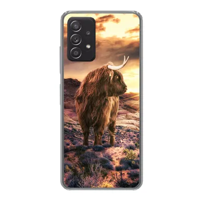 Produktbild von MuchoWow® Handyhülle Schutzhülle Hülle für Samsung galaxy a73 Schottische Highlander - Horizont - Landschaft Silikon Softcase Handy Hülle - Handyhülle