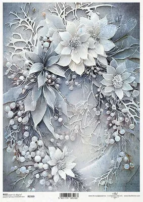 Produktbild von ITD Reispapier Decoupage Bastelpapier Serviettentechnik-R2339 Blumen, Sträuße