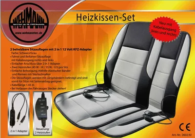 Produktbild von Sitzheizung Set Autoheizkissen Set 2 tlg. Neuheit mit Kabelausgang rechts. und links