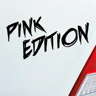 Produktbild von Auto Aufkleber Pink Edition Auto Car Tuning Motorrad 15x7 cm Schwarz Glanz Sticker Heckscheibenaufkleber