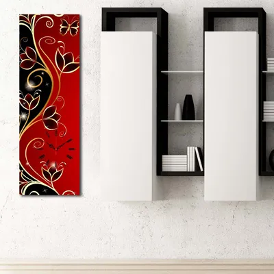Produktbild von Opviq, 3090CS- CTY1618, Bunt, Wanduhren, 30 x 90, 100% Wildleder -Leinwand