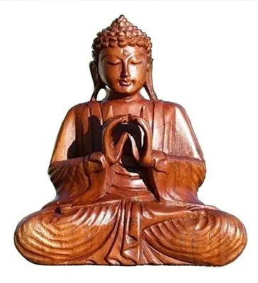 Immagine prodotto di Statua di Buddha in legno, ideale per la meditazione e la decorazione