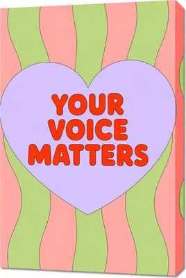 Produktbild von Bild 60x90cm Motivationsaffirmation Retro Vintage für das Wohnzimmer Your Voice