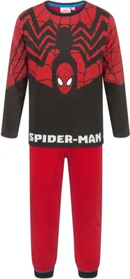 Produktbild von Spider-Man - Schlafanzug mit langer Hose für Jungen NS7890 (104) (Rot/Schwarz)