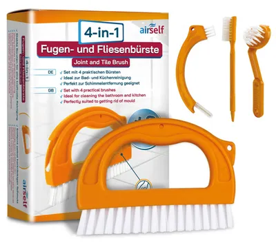 Productafbeelding van voegenborstel & tegelborstel – Set van 4 schoonmaakborstels