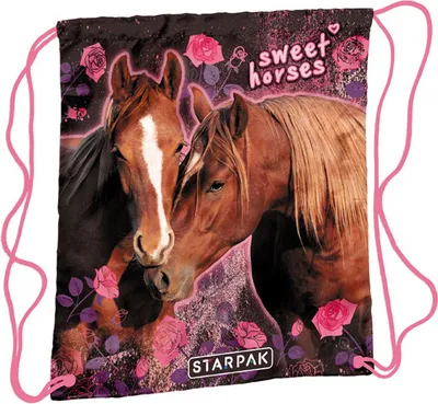 Produktbild von Starpak Turnbeutel Gymnastikbeutel Pferde "Sweet Horses" - 38,5 x 33 cm
