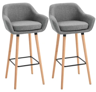 Image de Tabouret de bar - Tabouret bar - Tabouret - Tabouret de bar avec dossier - Tabouret de bar avec accoudoirs - Design scandinave