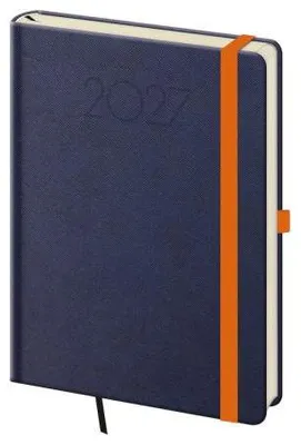 Immagine prodotto di Agenda settimanale A5, modello New Praga, colore blu, con elastico (DNP423-3-27)