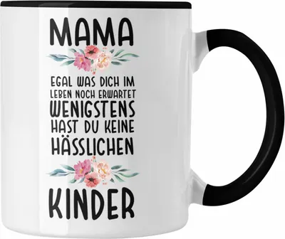 Produktbild von Trendation - Mutter Tasse Hässliche Kinder Muttertag Geschenk Mama von Kinder Spruch Geburtstag Mami (Schwarz)
