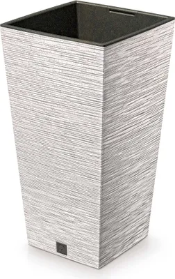 Produktbild von Prosperplast Blumentopf FURU SQUARE Eco Wood Weiß 24 cm