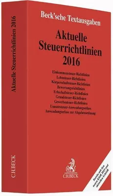 Produktbild von Aktuelle Steuerrichtlinien 2016