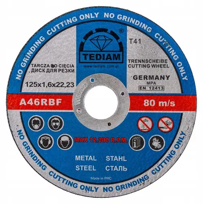 Produktbild von TEDIAM Trennscheibe Metall Stahl 125x1,6 mm