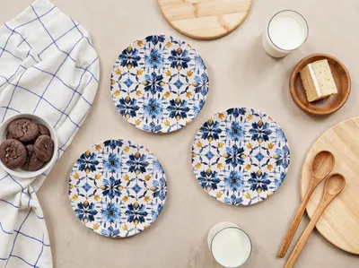 Imagen del producto de Hermia Concept, juego de platos para postre de alta calidad (6 unidades) fabricados con cerámica 100% | 19,3 cm