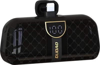 Produktbild von Dudao K20S Mini-Powerbank in Form einer  Tasche 5000 mAh - externer Akku -  Type-C Schwarz