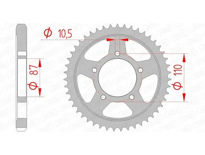 Produktbild von AFAM Kettenrad Stahl Standard - 530