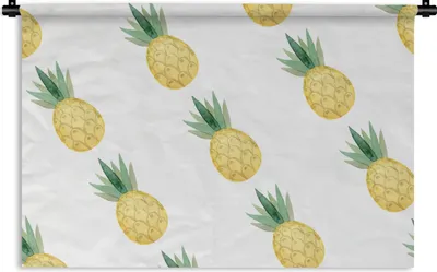 Produktbild von MuchoWow® Wandteppich Wandbehang Ananas - Obst - Muster 150x100 cm Tapisserie Dekoration Wandtuch - Waschbar - Tapisserien - Wand-Decke