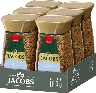 Image de JACOBS café soluble doux 6 x 200 g pots café soluble doux café instantané