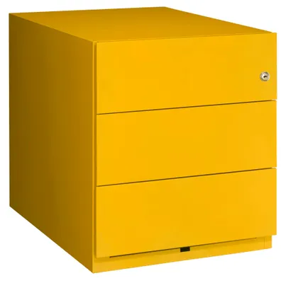 Produktbild von BISLEY Rollcontainer, gelb, 3 Schubladen