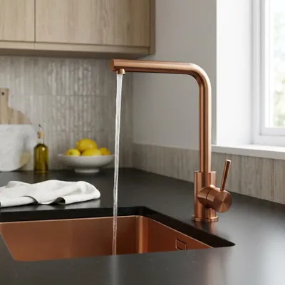 Zdjęcie produktu dla Bateria kuchenna PVD, mosiądz, model PS8040-62, seria Pure.Sink