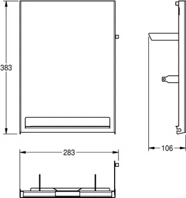 Franke EXOS. auswechselbare Fronten für den Handtuchrollenspender in 3 Varianten erhältlich Franke GmbH ZEXOS637,ZEXOS637B,ZEXOS637W