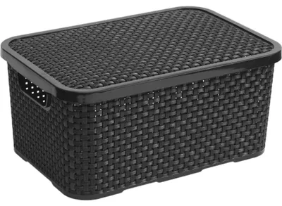 Zdjęcie produktu dla Branq Kosz Rattan 19 l - antracytowy