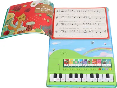Productafbeelding van Pianotoetsenboek met leerfunctie, cadeau voor kinderen, peuters, muzikaal speelgoed met lichteffect, geschikt voor 3-jarigen